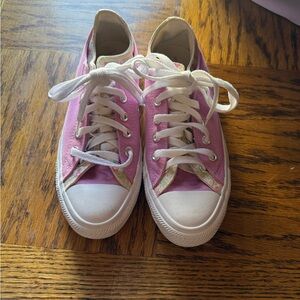 Converse Pink Low Top Sneakers with White Soles